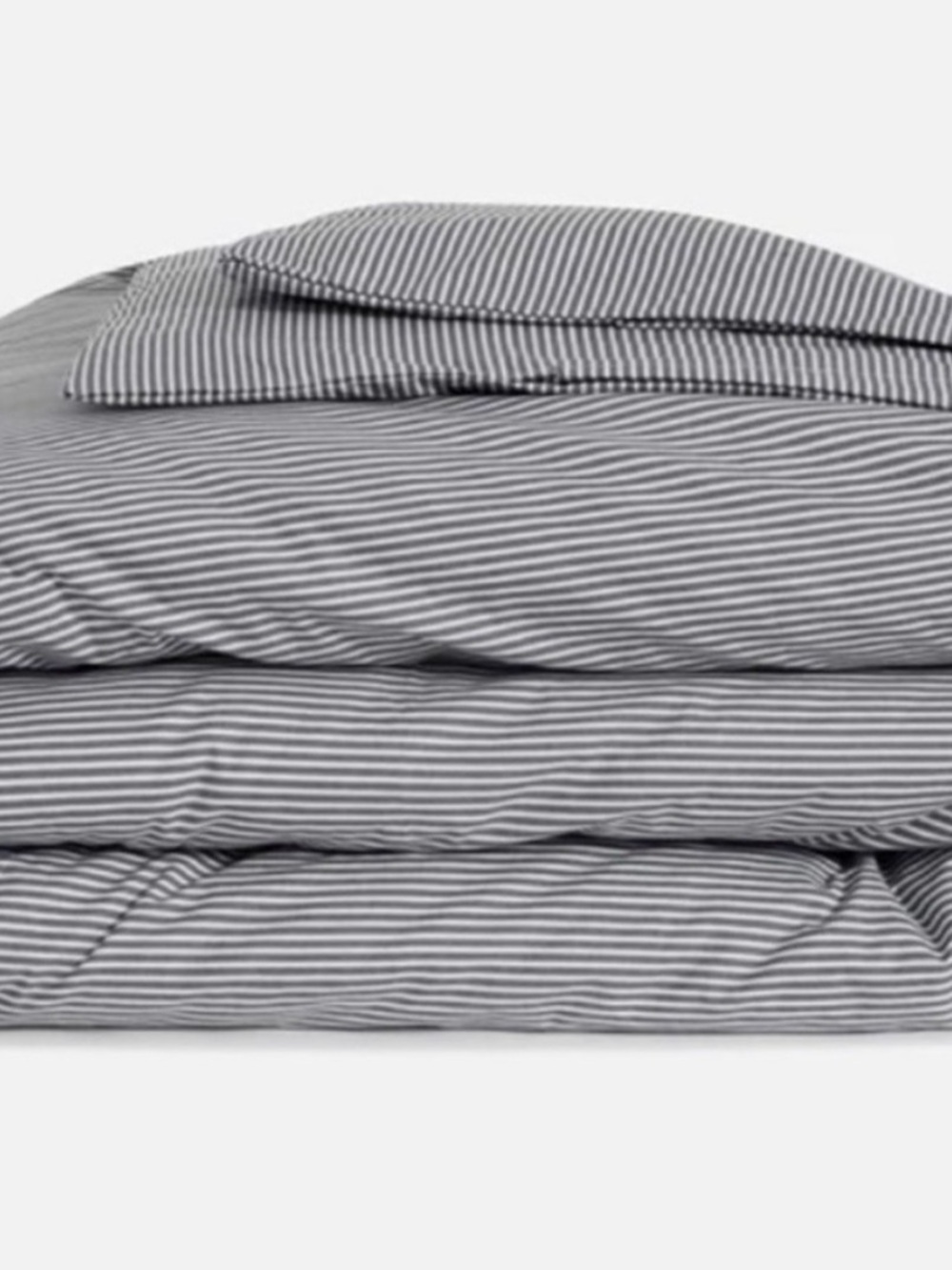 Brooklinen Classic Striped Duvet Cover Set - Gray
